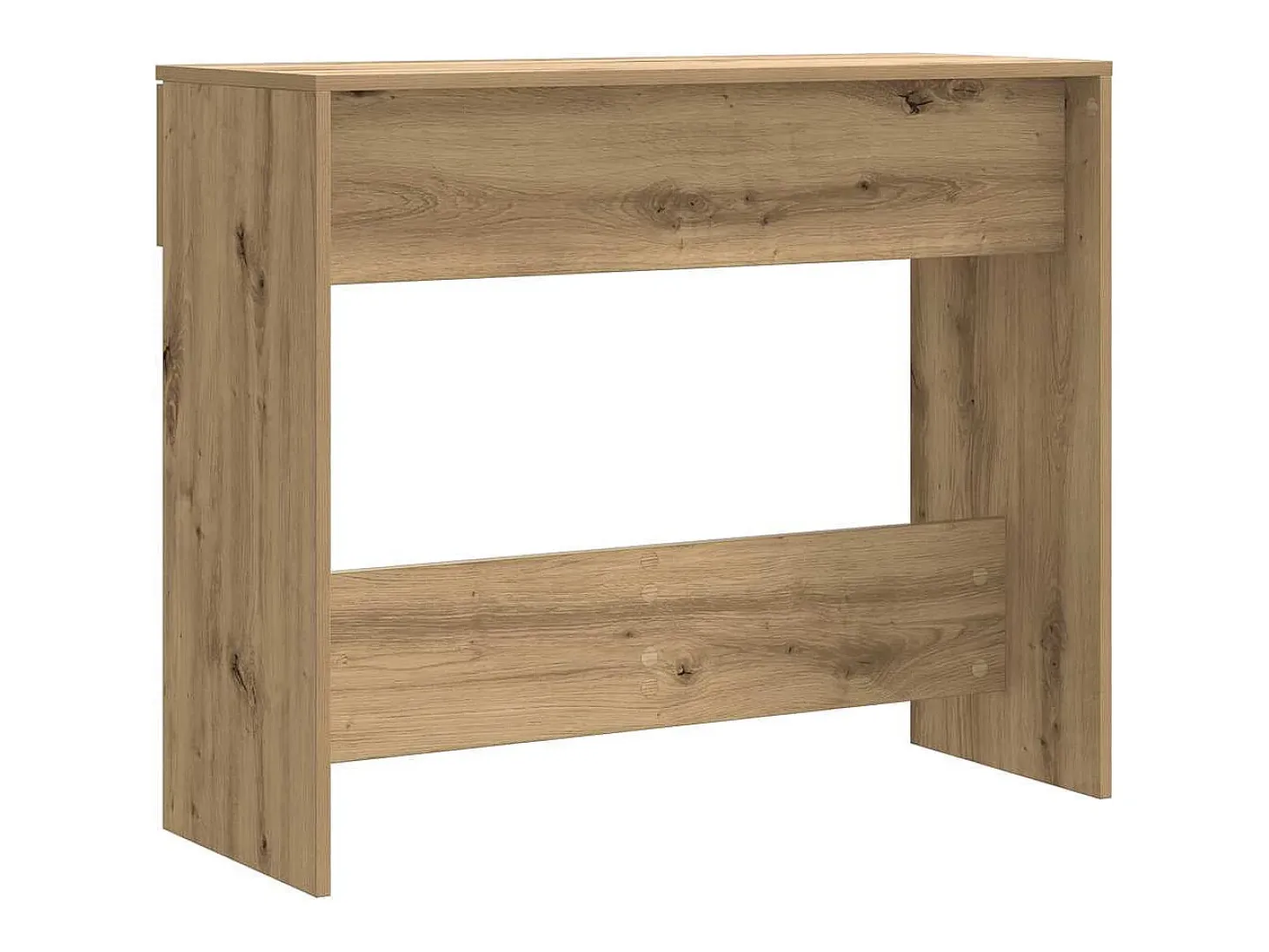 Mesa consola madera de ingeniería roble artesanal 90x36x75 cm