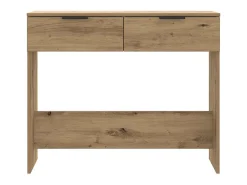 Mesa consola madera de ingeniería roble artesanal 90x36x75 cm