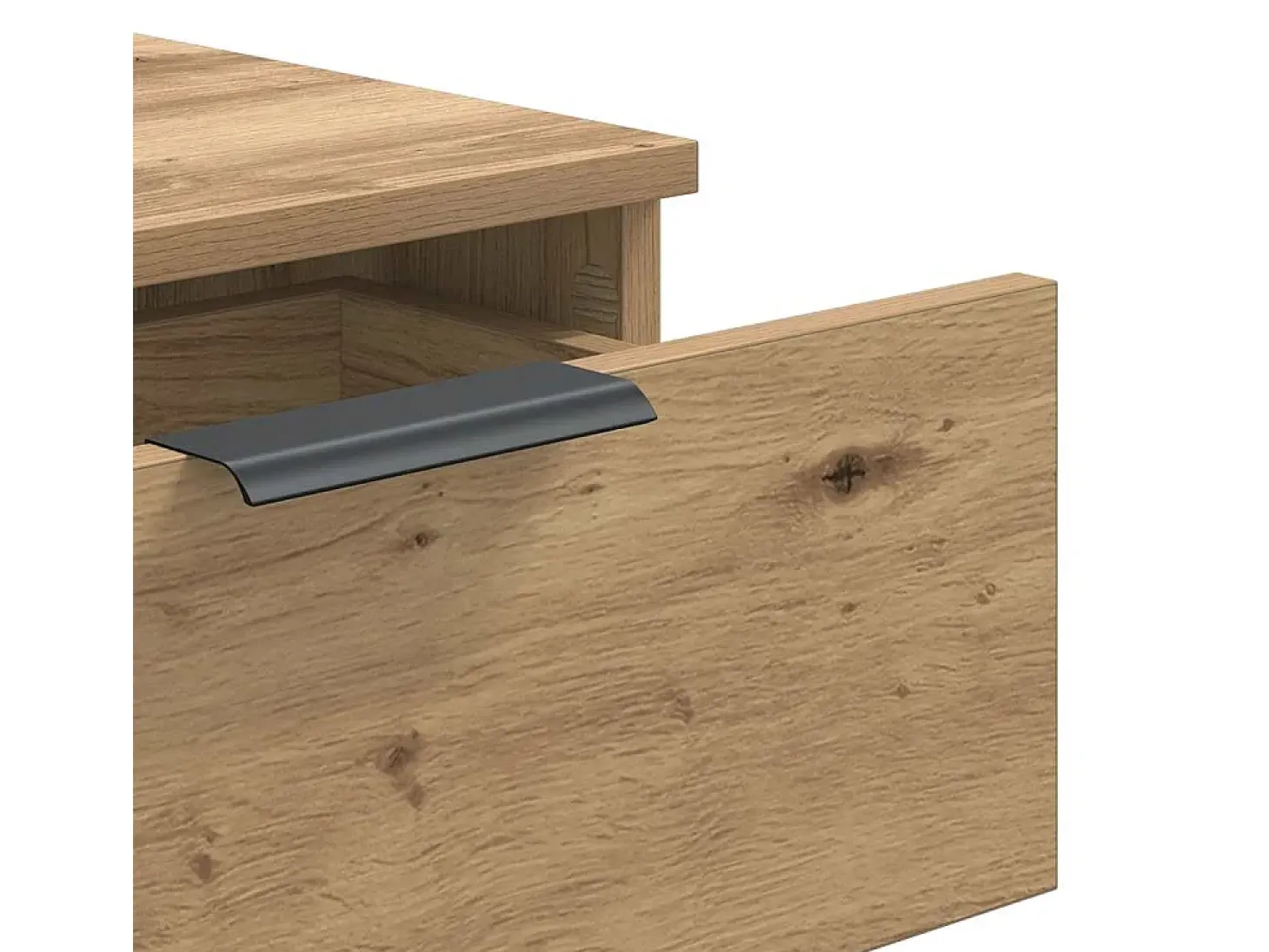 Mesa consola madera de ingeniería roble artesanal 90x36x75 cm