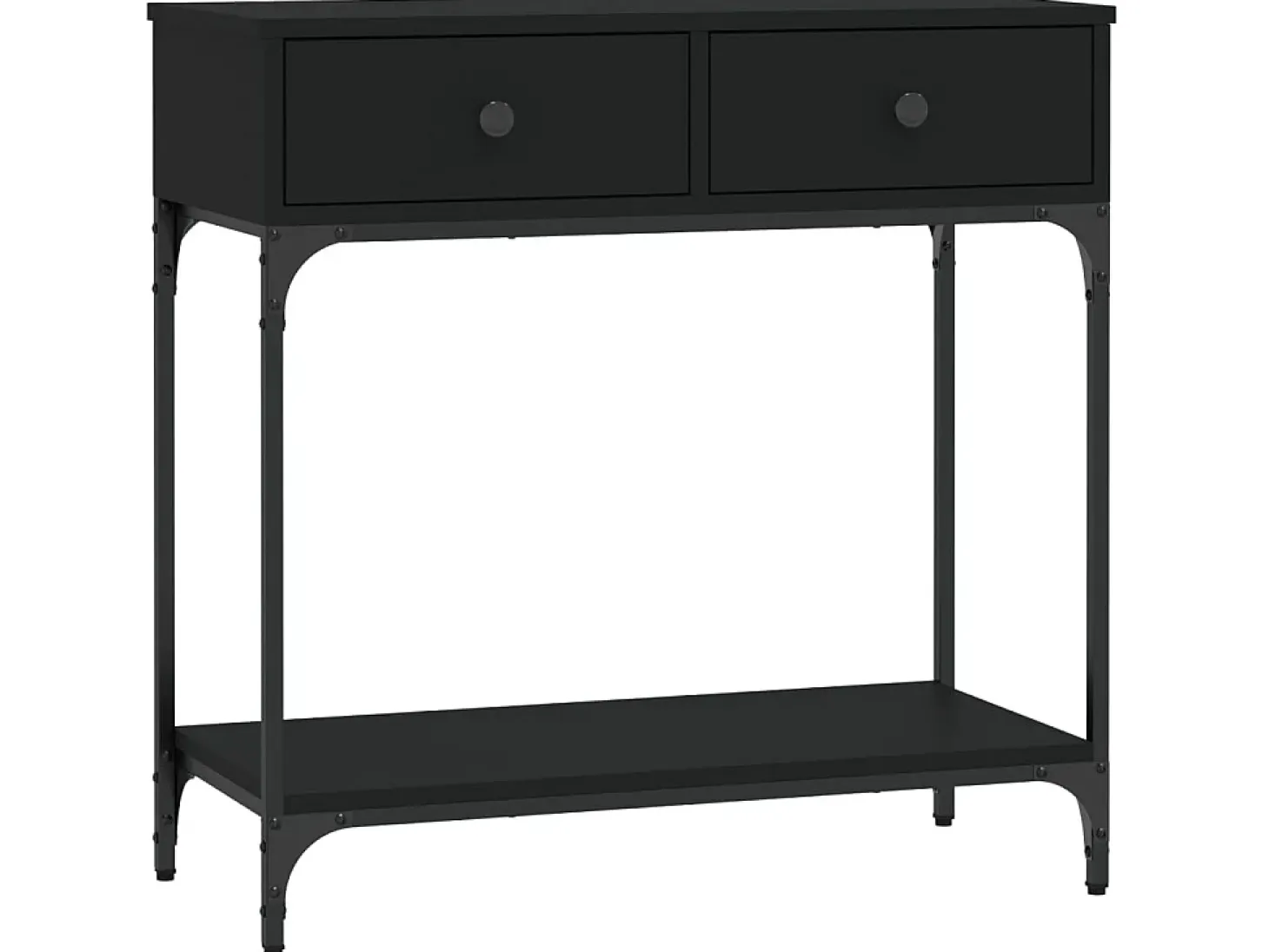 Mesa consola madera de ingeniería negro 75x34,5x75 cm ES911125