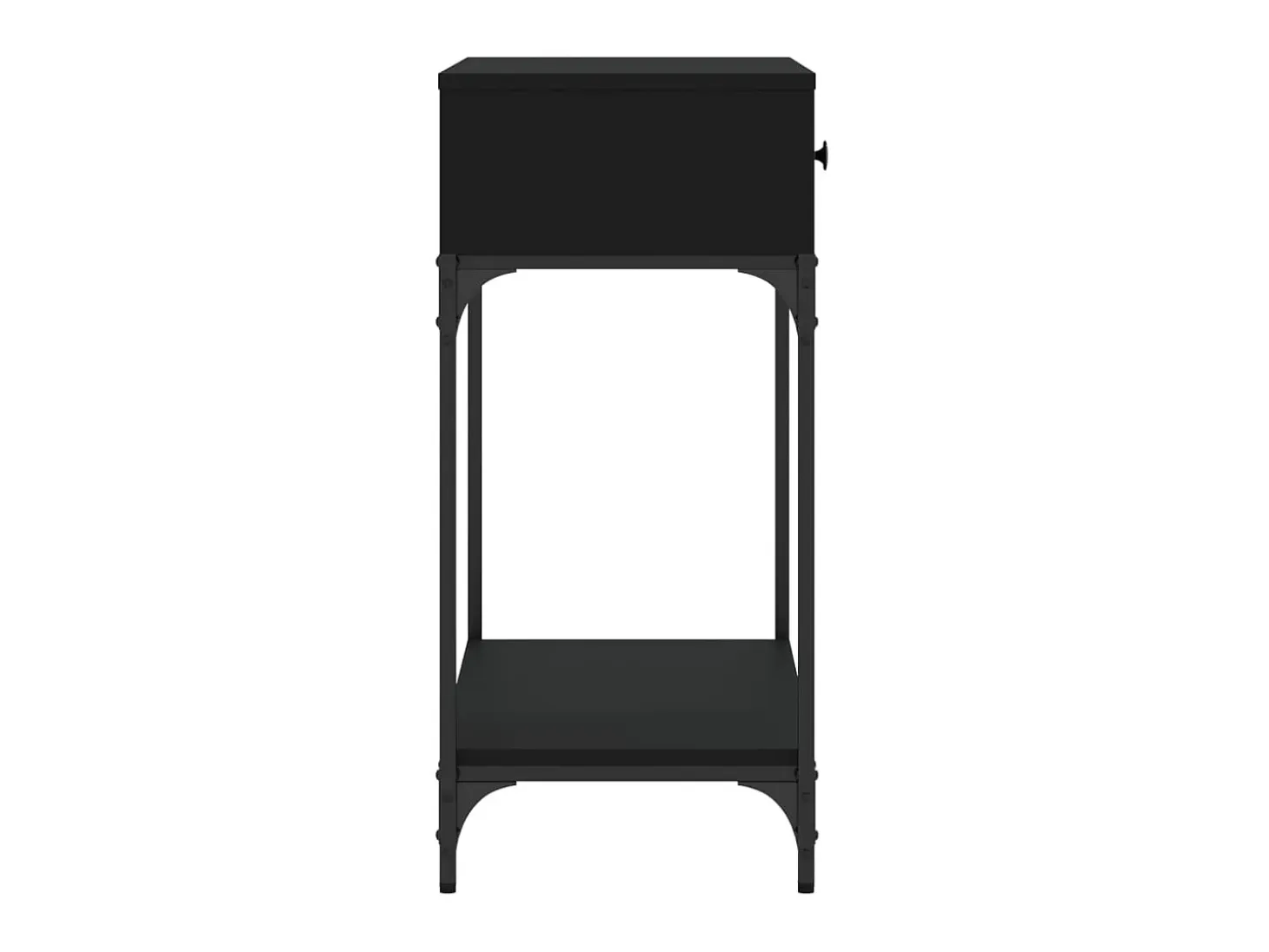 Mesa consola madera de ingeniería negro 75x34,5x75 cm ES911125