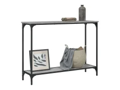 Mesa consola madera de ingeniería gris Sonoma 101x30,5x75 cm