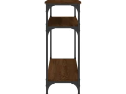 Mesa consola madera de ingeniería marrón roble 75x29x75 cm ES336927