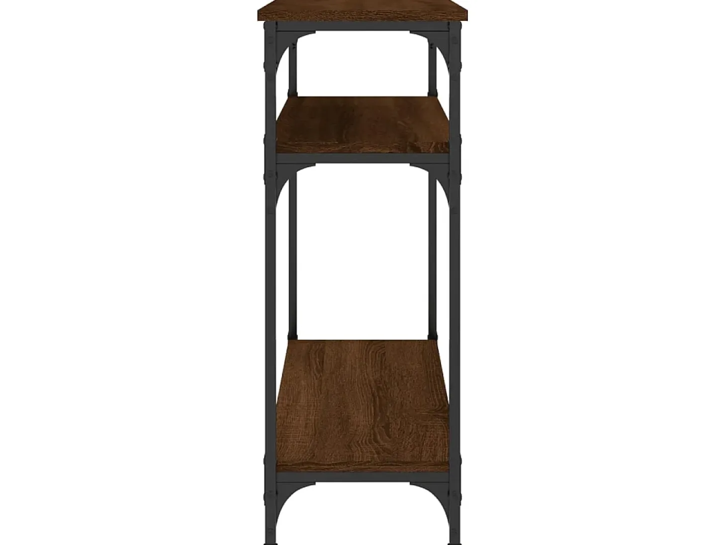 Mesa consola madera de ingeniería marrón roble 75x29x75 cm ES336927
