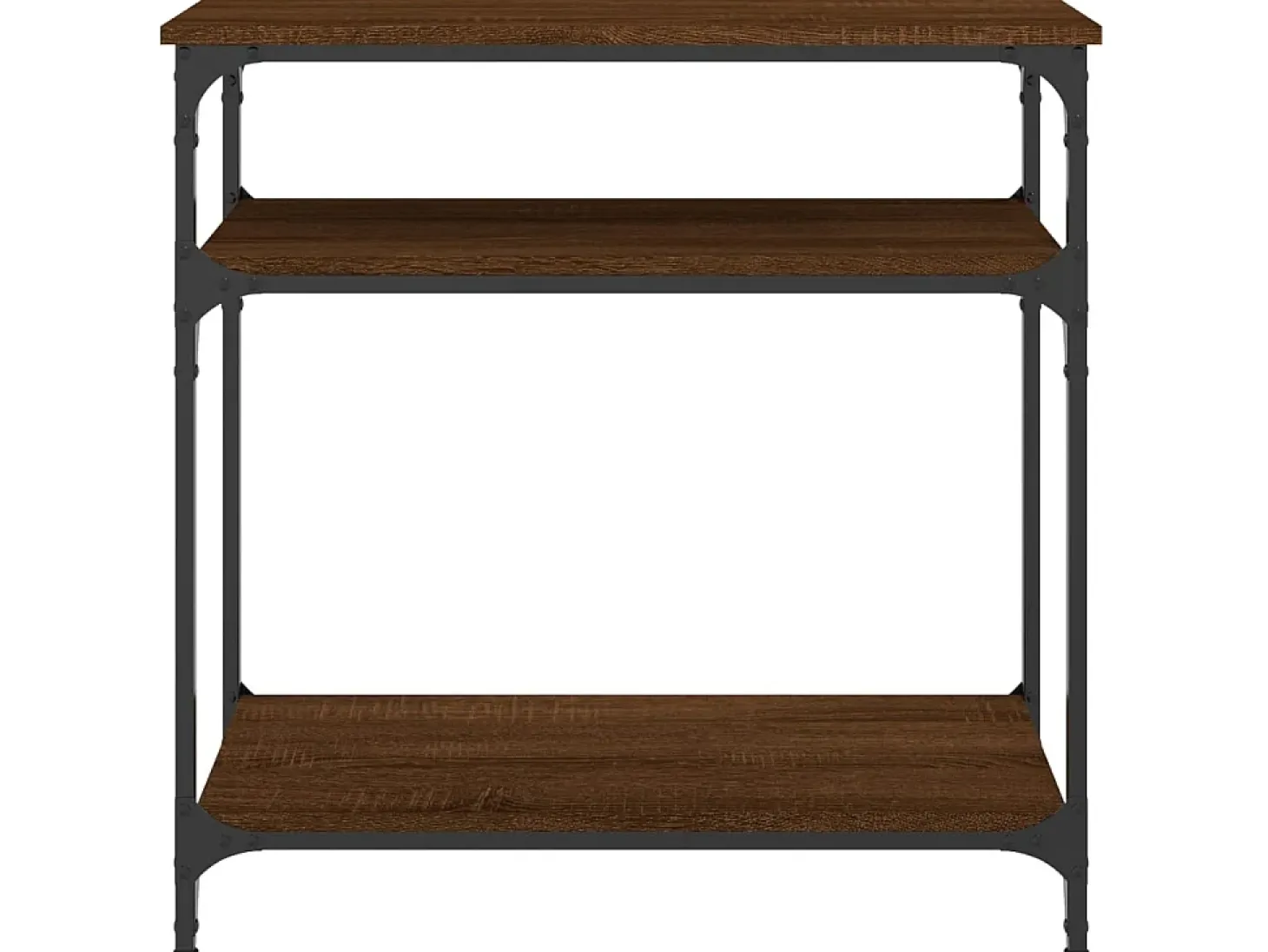 Mesa consola madera de ingeniería marrón roble 75x29x75 cm ES336927