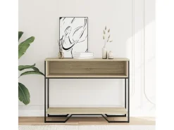Mesa consola madera de ingeniería roble Sonoma 100x35x74,5 cm