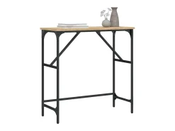 Mesa consola madera de ingeniería roble Sonoma 75x32x75 cm