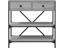 Mesa consola madera de ingeniería gris Sonoma 75x34,5x75 cm ES613034