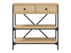 Mesa consola madera de ingeniería roble Sonoma 75x34,5x75 cm