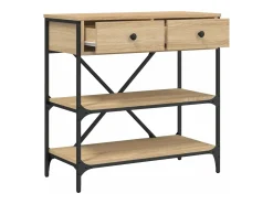 Mesa consola madera de ingeniería roble Sonoma 75x34,5x75 cm