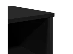 Mesa consola madera de ingeniería negra 100x35x74,5 cm