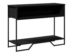 Mesa consola madera de ingeniería negra 100x35x74,5 cm
