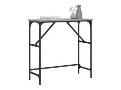 Mesa consola madera de ingeniería gris Sonoma 75x32x75 cm ES135984