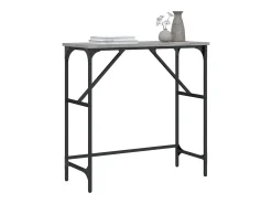 Mesa consola madera de ingeniería gris Sonoma 75x32x75 cm