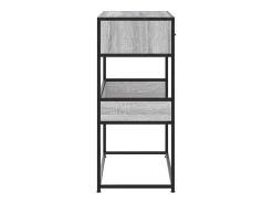 Mesa consola madera de ingeniería gris Sonoma 90x35x80 cm