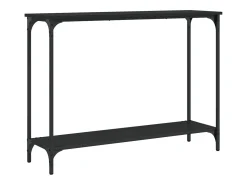 Mesa consola madera de ingeniería negra 101x30,5x75 cm ES505130