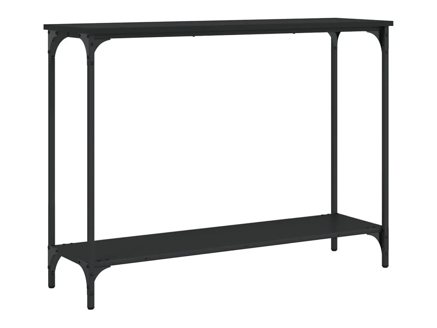 Mesa consola madera de ingeniería negra 101x30,5x75 cm ES505130