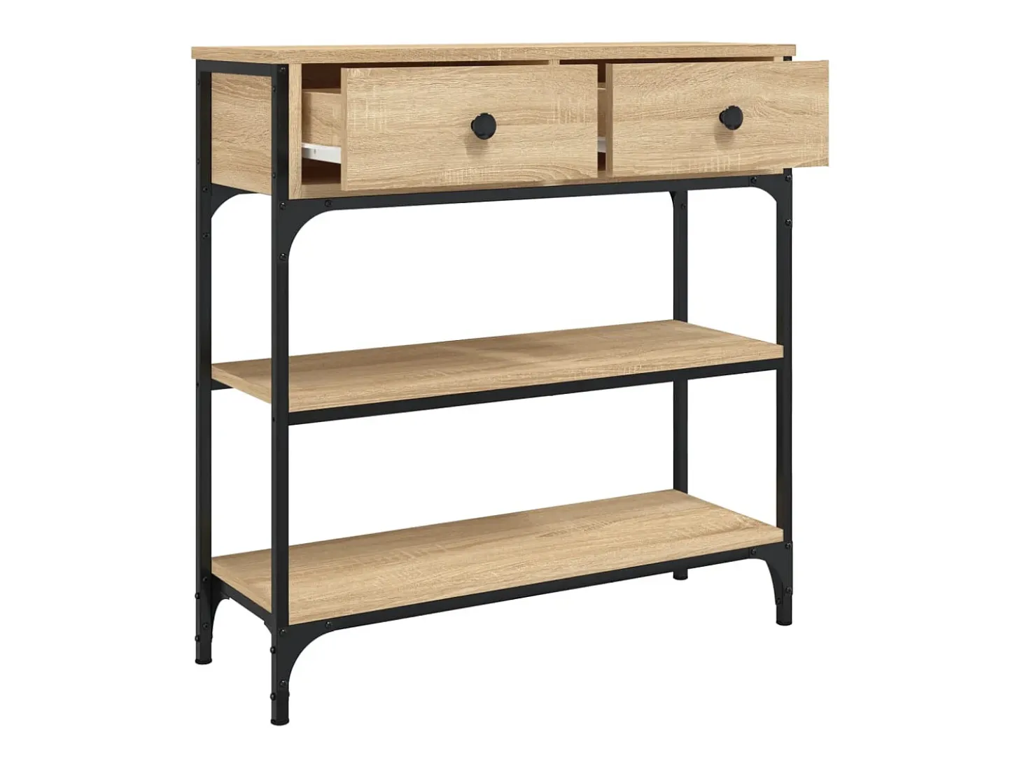 Mesa consola madera de ingeniería roble Sonoma 72,5x25x75 cm ES960127