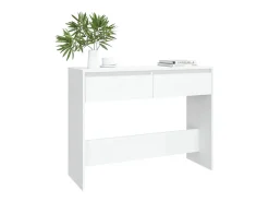 Mesa consola madera de ingeniería blanca 100x35x76,5 cm ES897616