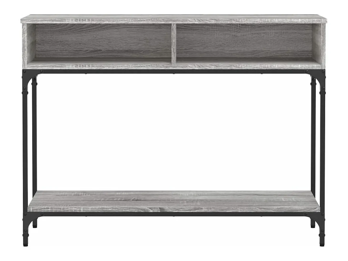 Mesa consola madera de ingeniería gris Sonoma 100x30,5x75 cm