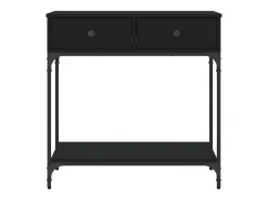 Mesa consola madera de ingeniería negro 75x34,5x75 cm