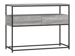 Mesa consola madera de ingeniería gris Sonoma 100x40x75 cm ES338146