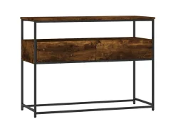 Mesa consola madera de ingeniería roble ahumado 100x40x75 cm ES642996