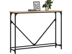 Mesa consola madera de ingeniería roble Sonoma 102x22,5x75 cm ES382918