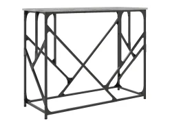 Mesa consola madera de ingeniería gris Sonoma 100x40x80 cm