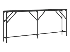 Mesa consola madera de ingeniería negro 180x23x75 cm ES243005