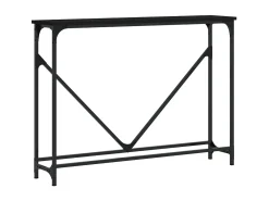 Mesa consola madera de ingeniería negra 102x22,5x75 cm ES285299