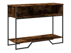 Mesa consola madera de ingeniería roble ahumado 100x35x74,5 cm