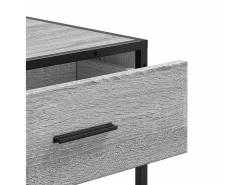 Mesa consola madera de ingeniería gris Sonoma 90x35x80 cm