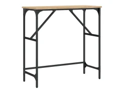 Mesa consola madera de ingeniería roble Sonoma 75x32x75 cm ES945301