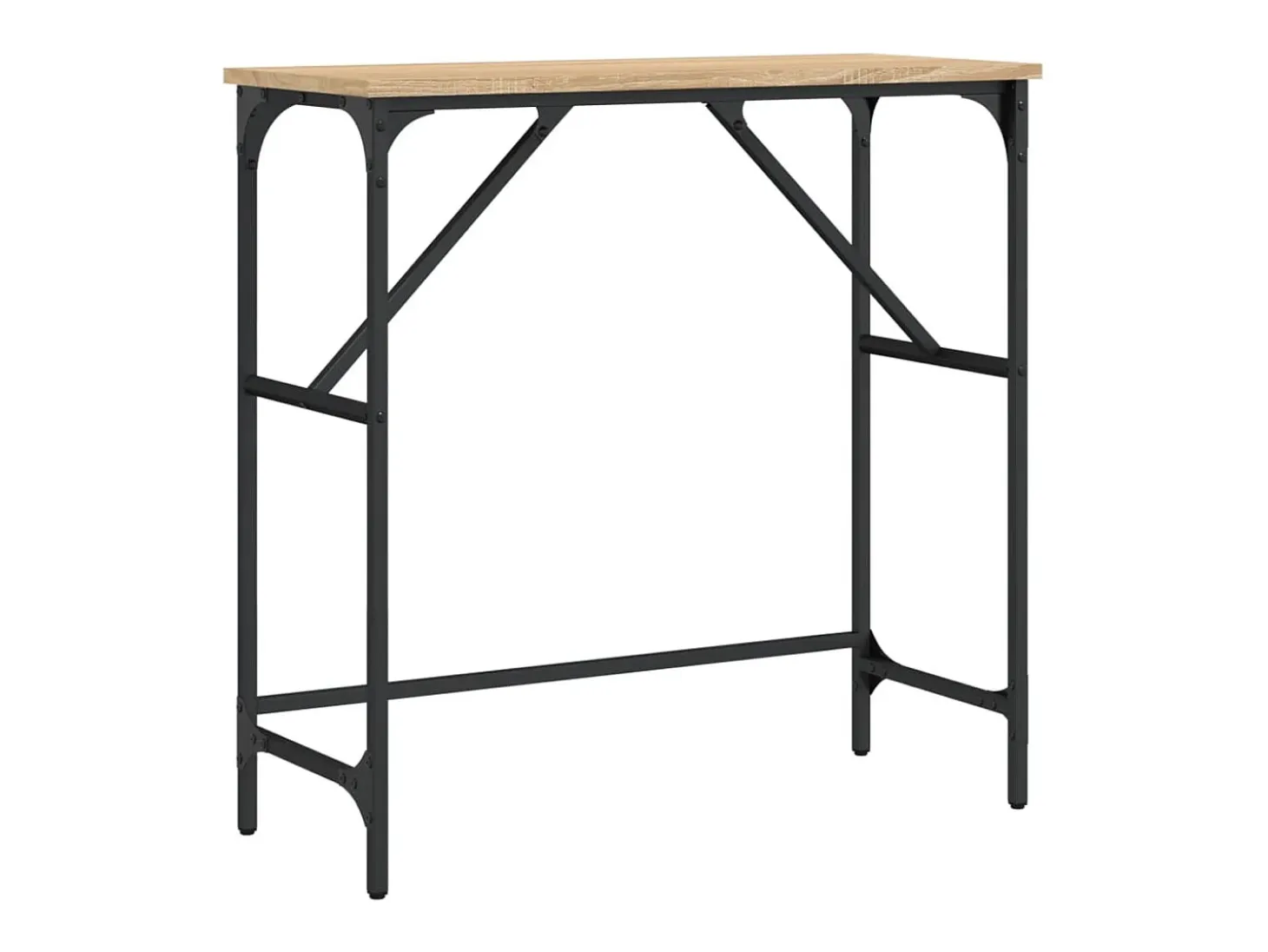 Mesa consola madera de ingeniería roble Sonoma 75x32x75 cm ES945301