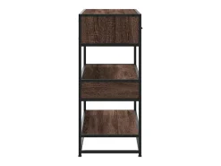 Mesa consola madera de ingeniería marrón roble 90x35x80 cm