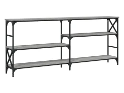 Mesa consola madera de ingeniería gris Sonoma 180x29x76,5 cm ES546842