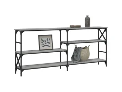 Mesa consola madera de ingeniería gris Sonoma 180x29x76,5 cm ES546842