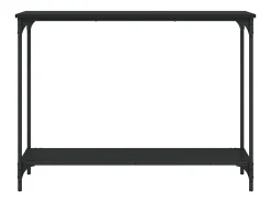 Mesa consola madera de ingeniería negra 101x30,5x75 cm