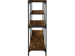 Mesa consola madera de ingeniería roble ahumado 160x32x95 cm ES645977