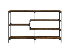 Mesa consola madera de ingeniería roble ahumado 160x32x95 cm ES645977