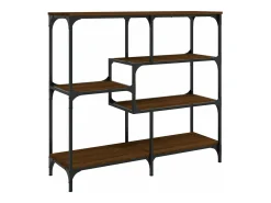 Mesa consola madera de ingeniería marrón roble 103x32x95 cm