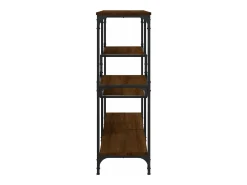 Mesa consola madera de ingeniería marrón roble 103x32x95 cm