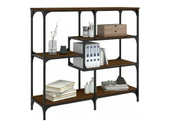 Mesa consola madera de ingeniería marrón roble 103x32x95 cm