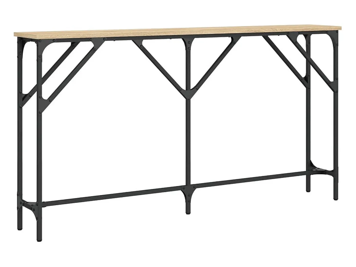 Mesa consola madera de ingeniería roble Sonoma 140x23x75 cm