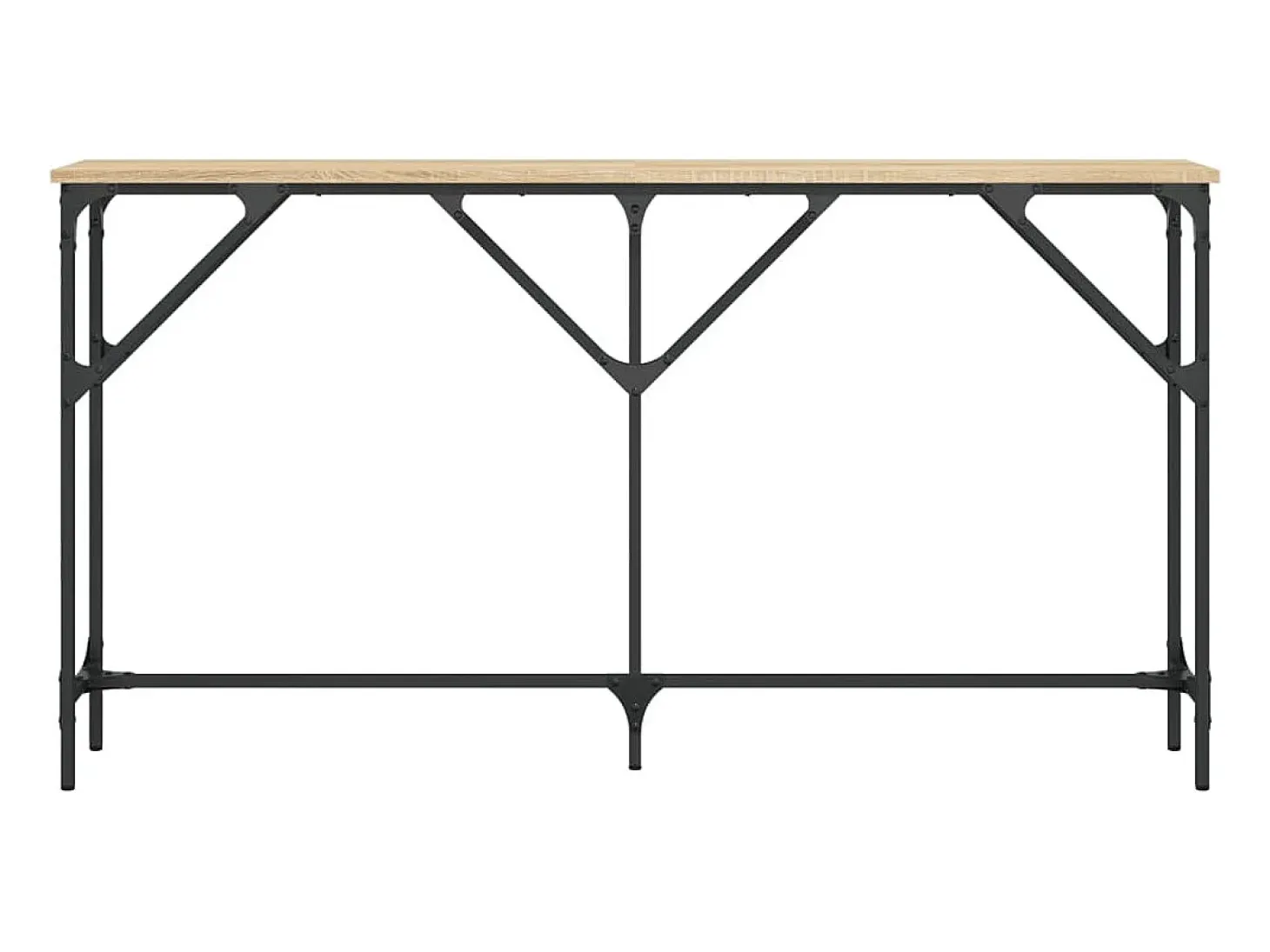 Mesa consola madera de ingeniería roble Sonoma 140x23x75 cm