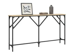 Mesa consola madera de ingeniería roble Sonoma 140x23x75 cm