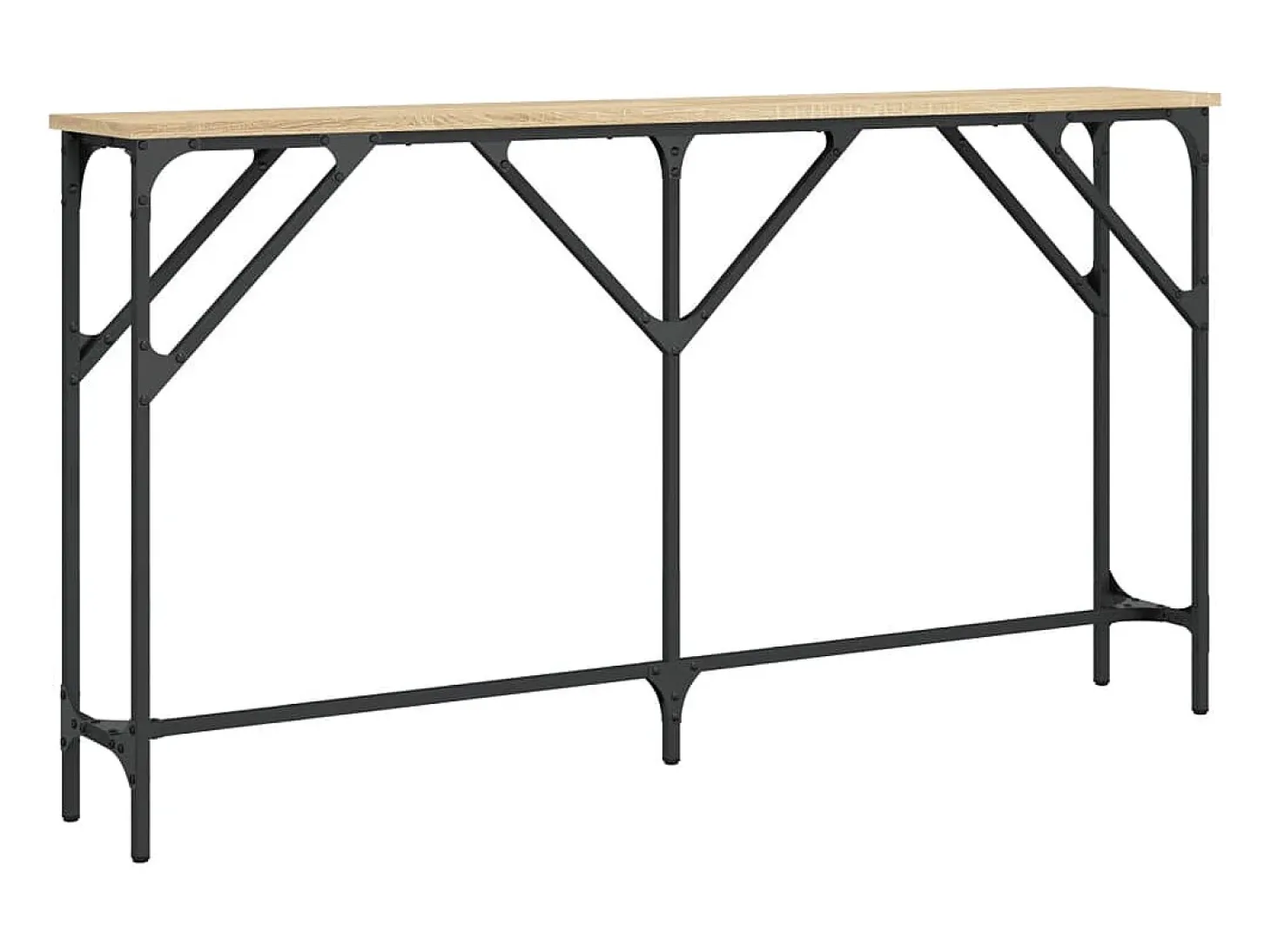 Mesa consola madera de ingeniería roble Sonoma 140x23x75 cm