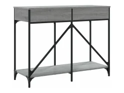 Mesa consola madera de ingeniería gris Sonoma 100x39x78,5 cm