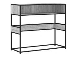 Mesa consola madera de ingeniería gris Sonoma 90x35x80 cm